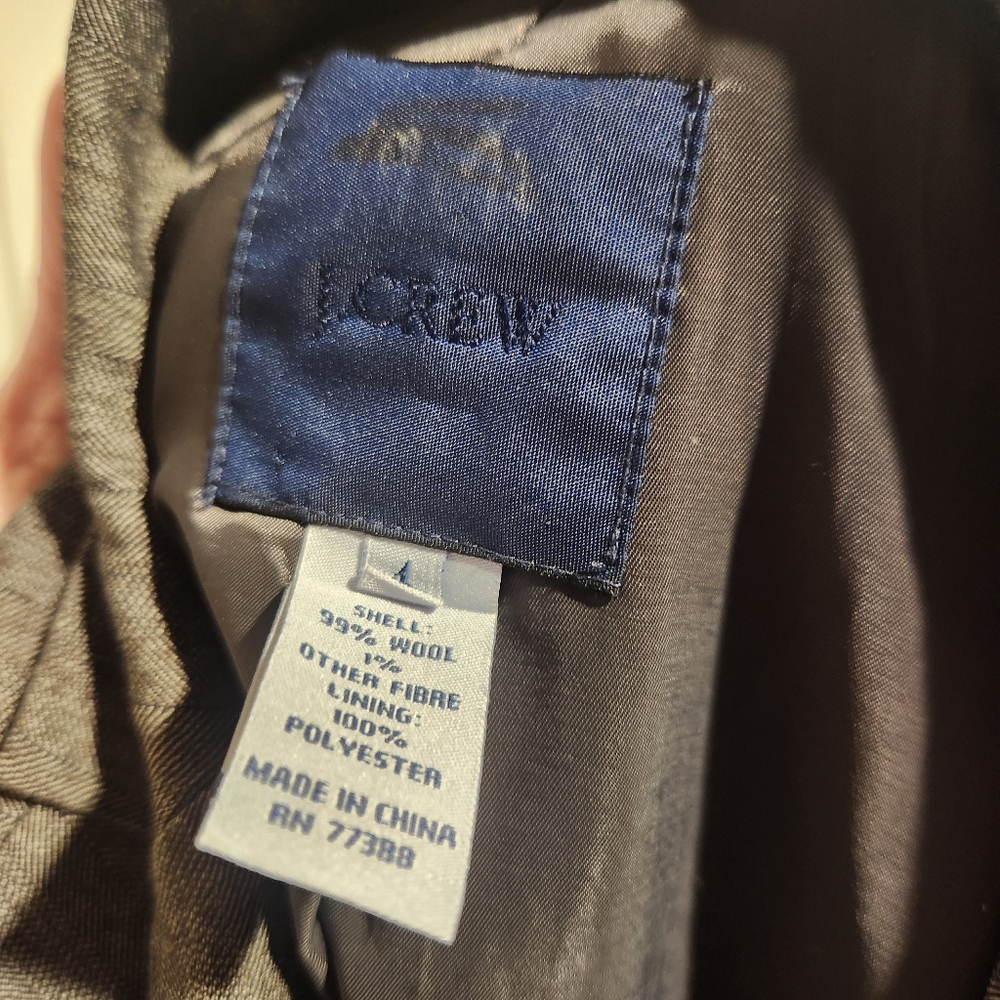 J. Crew Wool Tweed Work Office Blazer Jacket Size 4 - Picture 2 of 7
